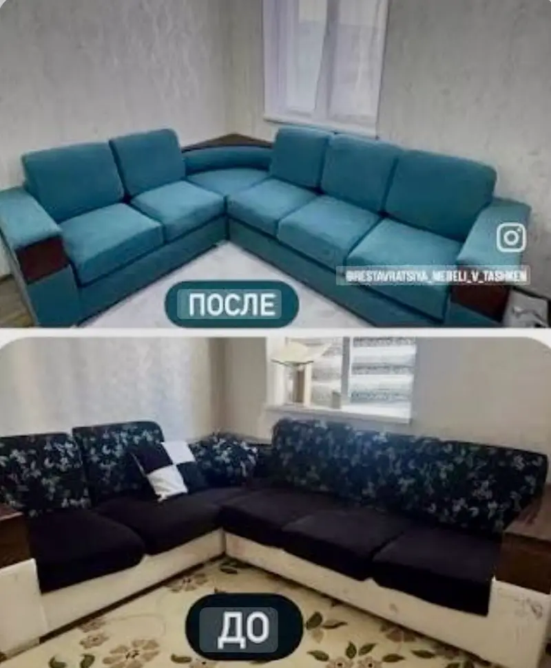 Профессиональная перетяжка и реставрация мягкой мебели — фото 4