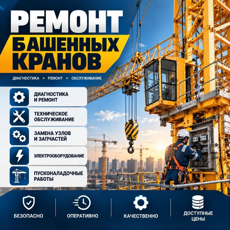 Ремонт башенных кранов Профессиональные услуги полного цикла для — фото 2