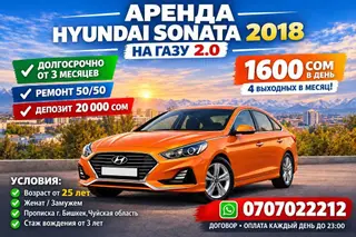 Сдаю Hyundai Sonata под такси, Долгосрочно