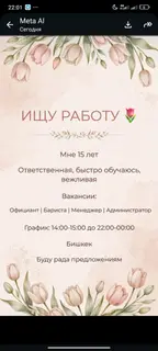 Официант. Без опыта