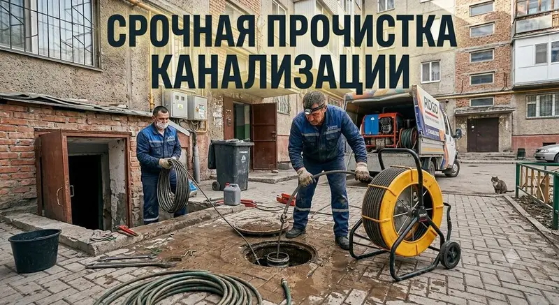 Профессиональная прочистка канализации и сантехнические работы — фото 6