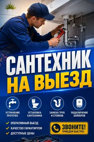 Сантехник профессионал на выезд 24/7 Делаю все виды сантехнических