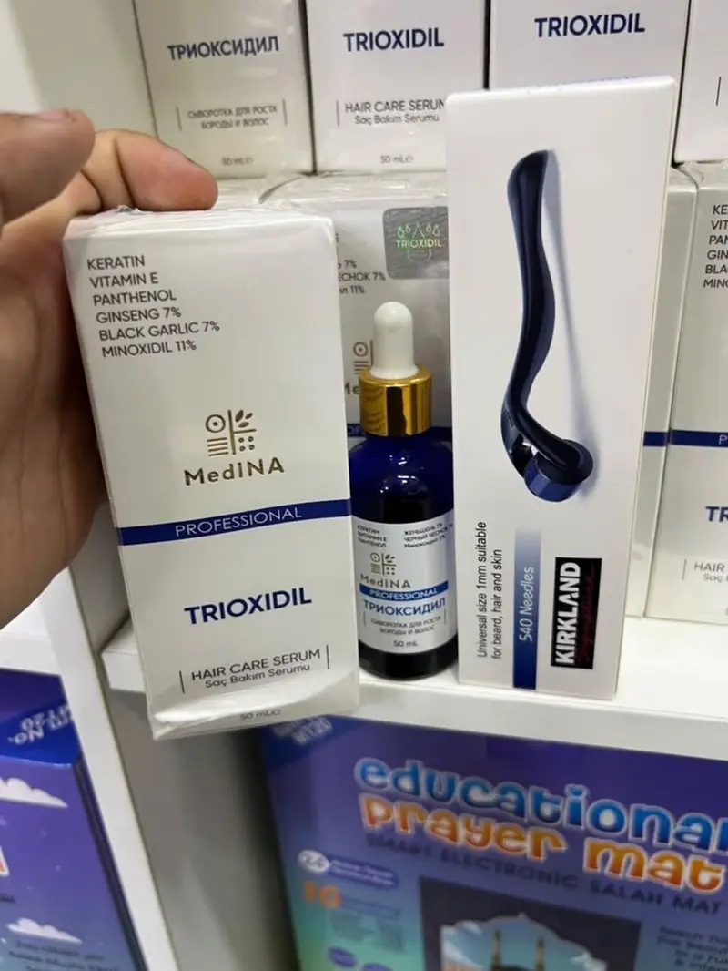 Сыворотка для роста волос и бороды TRIOXIDIL PLUS 15% + микророллер — фото 2