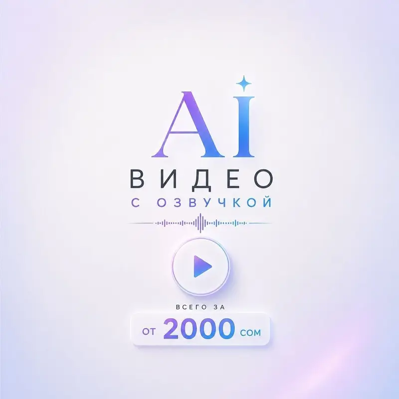 🎬 AI-ВИДЕОРЕКЛАМА С ОЗВУЧКОЙ ДЛЯ ВАШЕГО БИЗНЕСА — 2000 СОМ Хотите — фото 4