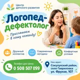 Логопед-дефектолог с опытом работы