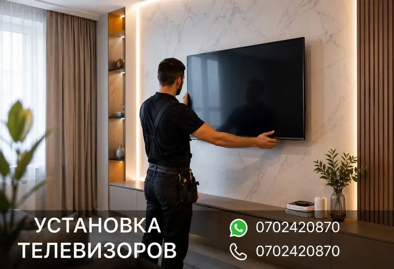 Профессиональная установка телевизоров к кронштейну любой сложности на — фото 6