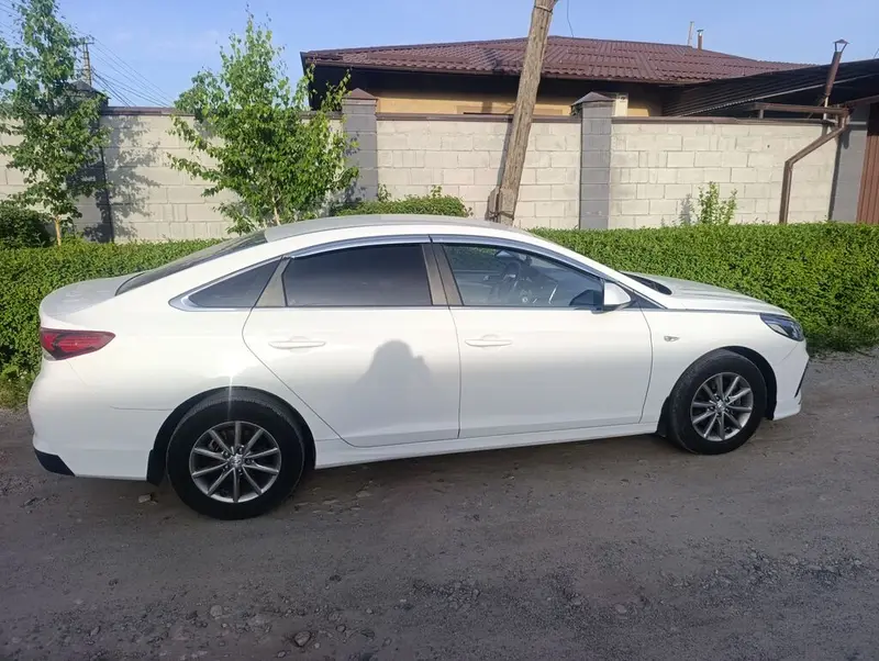 Аренда под такси длительный срок Hyundai Sonata, серый седан — фото 4
