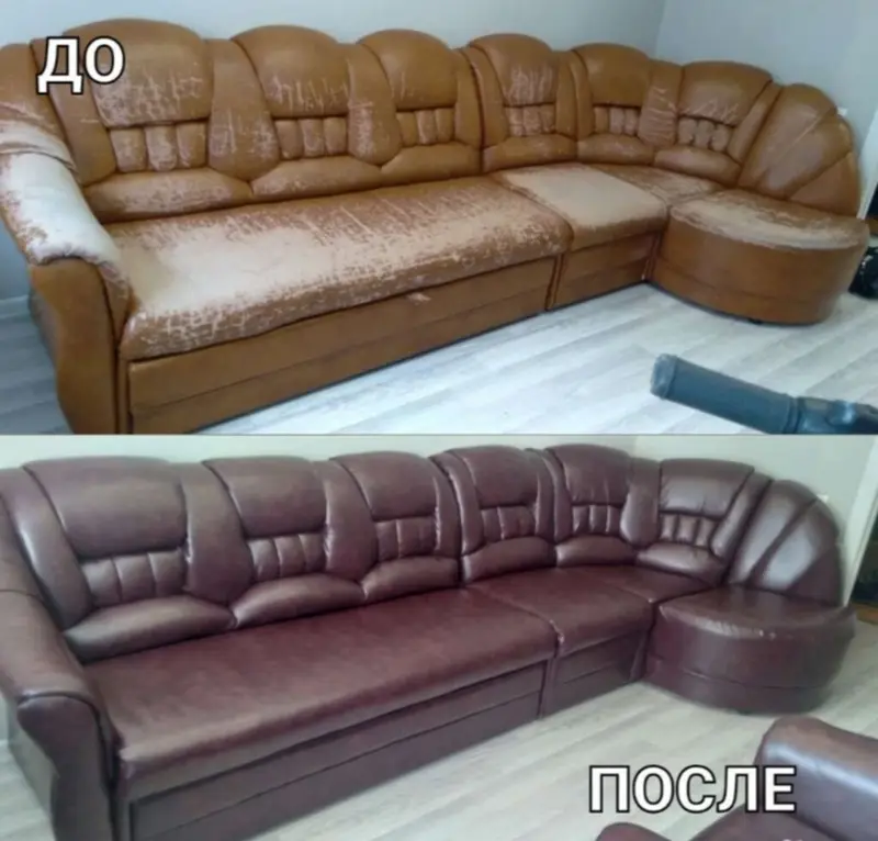 Перетяжка мебели, кровати, кухонного уголка, стульев. Качественная — фото 4