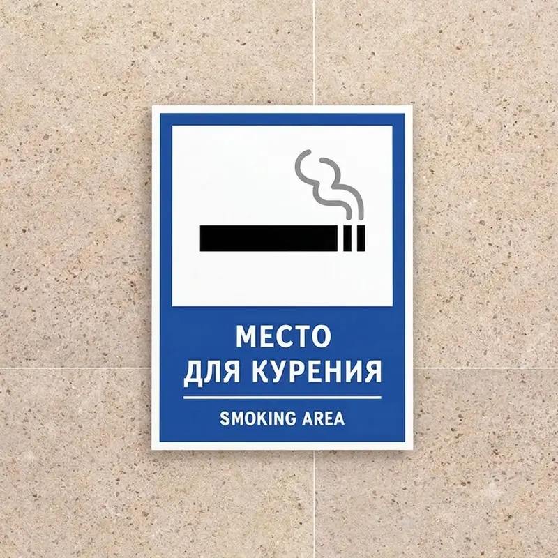 Таблички: «Не курить» «Место для курения» «Парковка запрещена» «С — фото 5