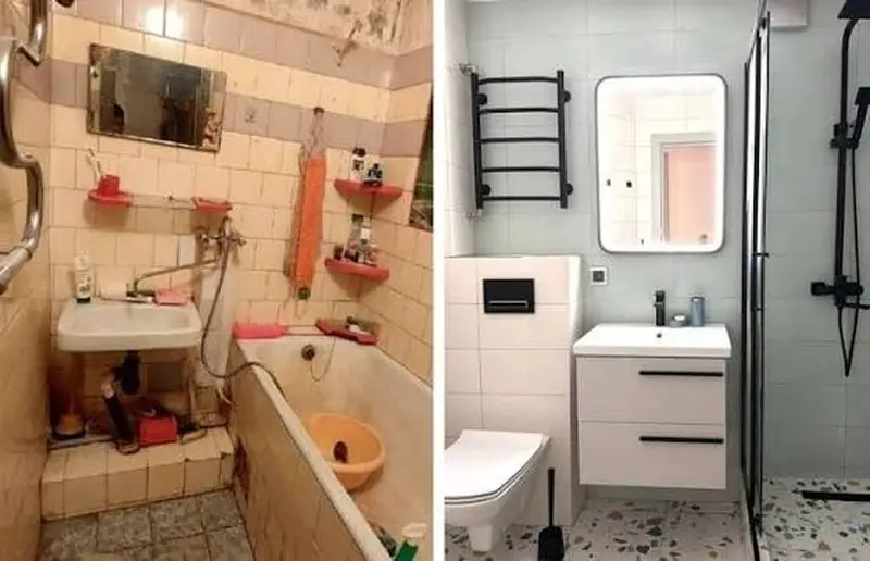 Укладка плитки в ванной, Укладка плитки на стену, Укладка плитки на пол — фото 6