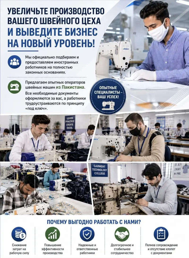 Подбор и предоставление иностранных работников для швейного цеха — фото 2