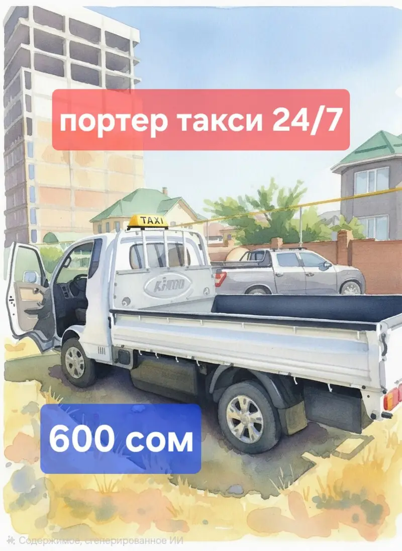 Портер такси 24/7 кызматтарыз. кайсыл убак болсо да даярбыз. баасы — фото 3