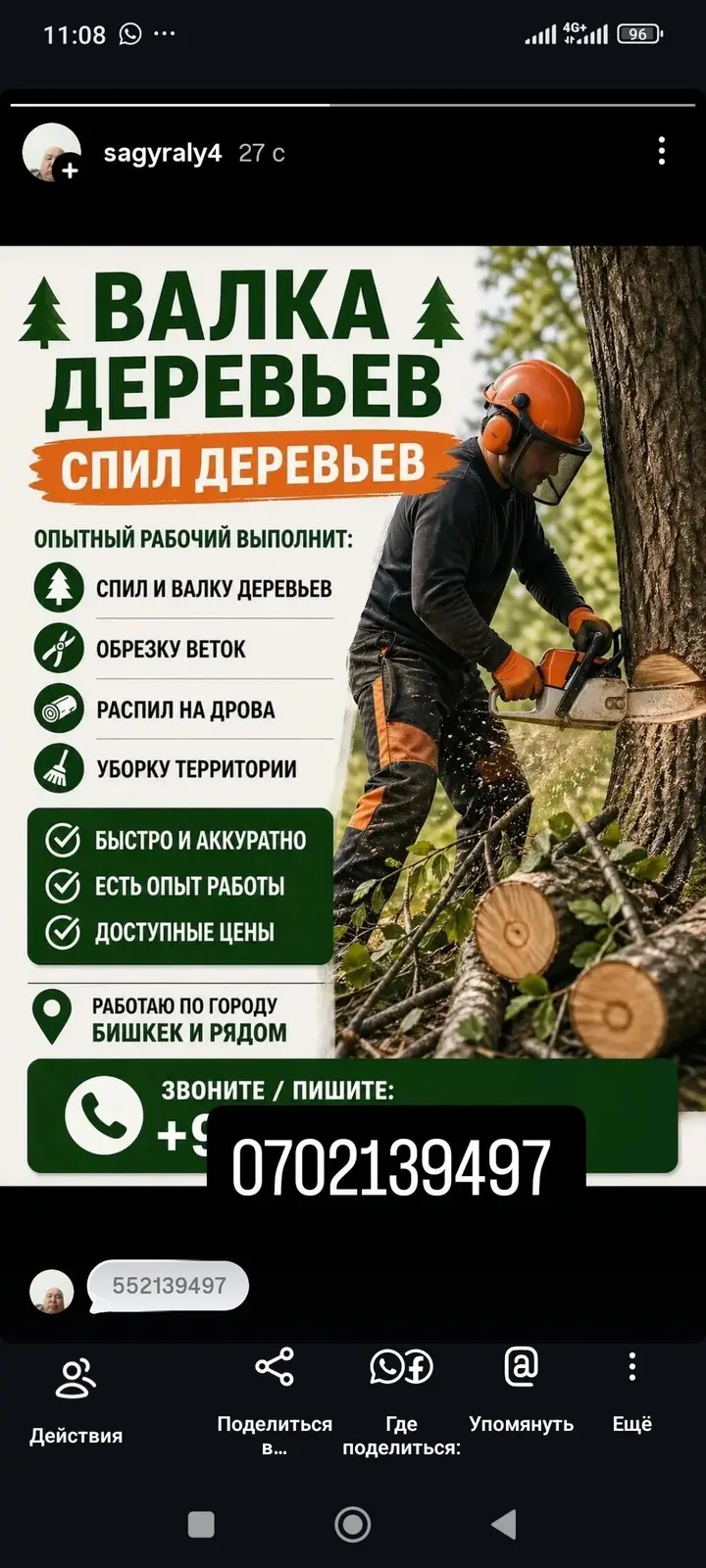 Спил по валка и спилу деревьев Профессиональная работа — фото 2