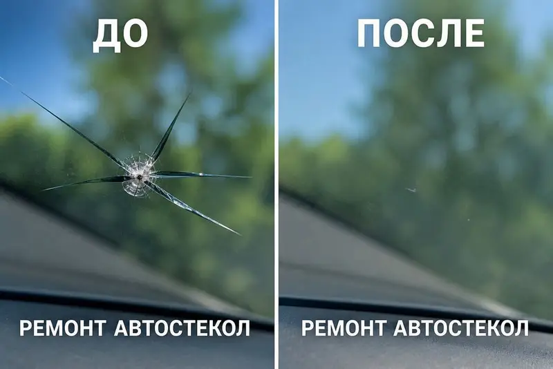 Профессиональный ремонт сколов и трещин на лобовых стёклах так же — фото 3