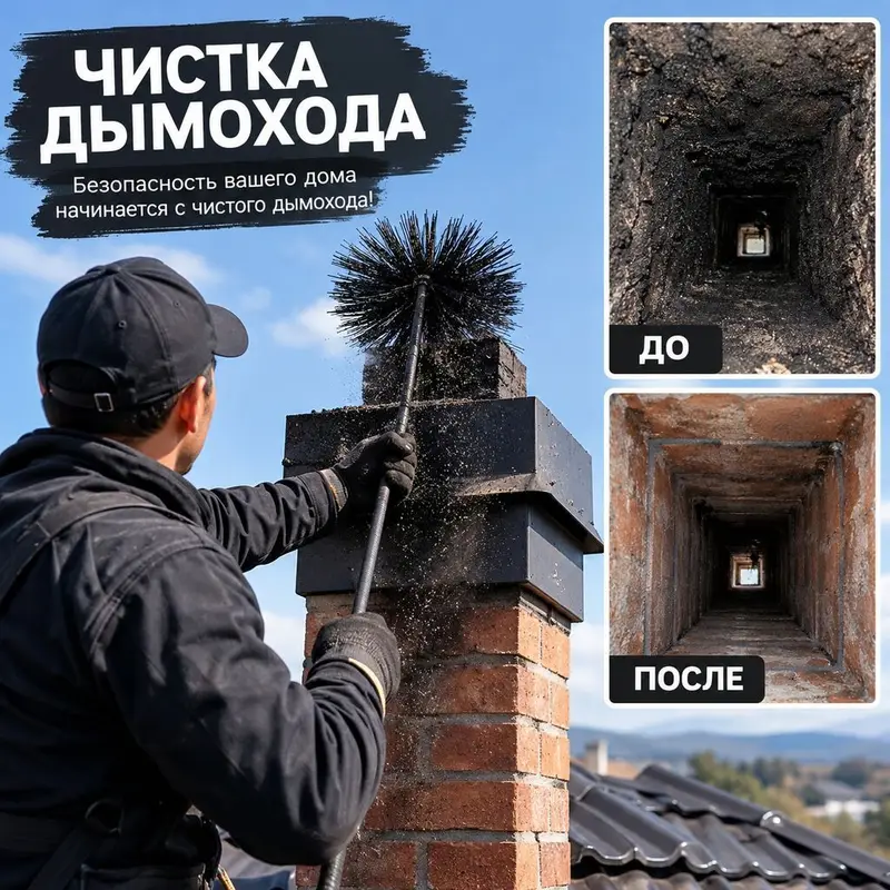 Забился дымоход? Печь плохо тянет или дым идёт в дом? ✅ Чистка — фото 2