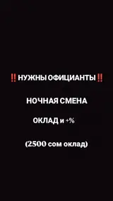 Официанты (ночная смена)