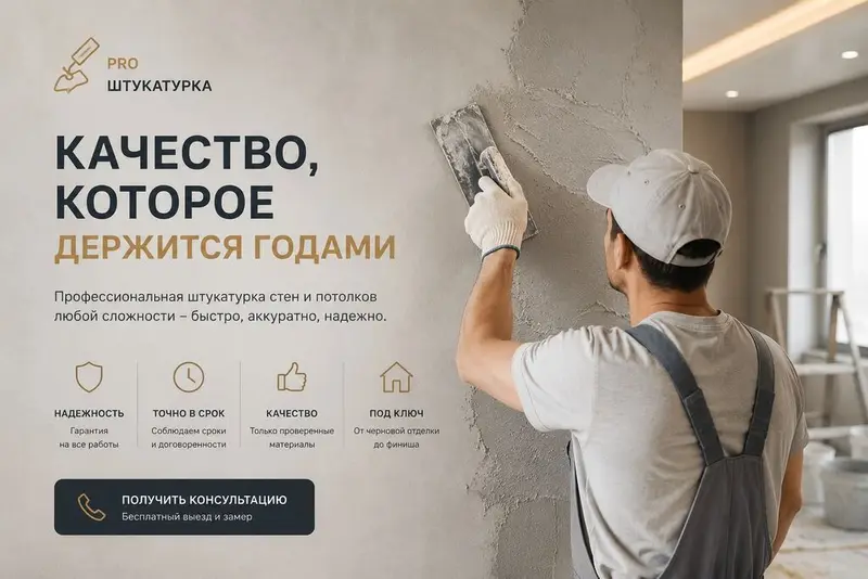 Штукатурка кылабыз под маяк.бригада бар арзан жана сапатту кылып — фото 5
