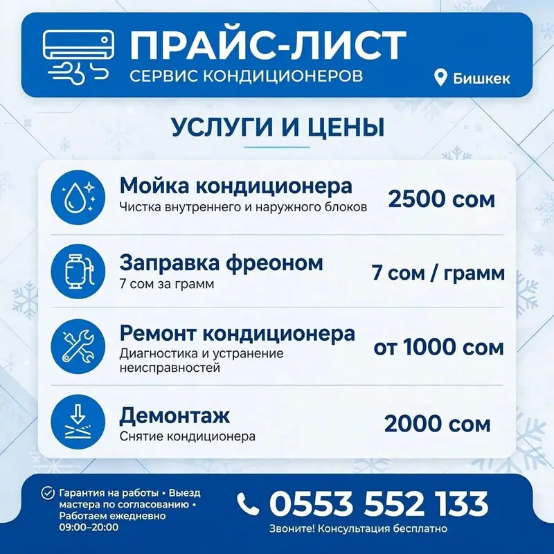 Сервис кондиционеров в Бишкеке Профессиональные услуги — фото 2